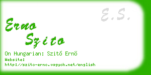 erno szito business card