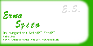 erno szito business card
